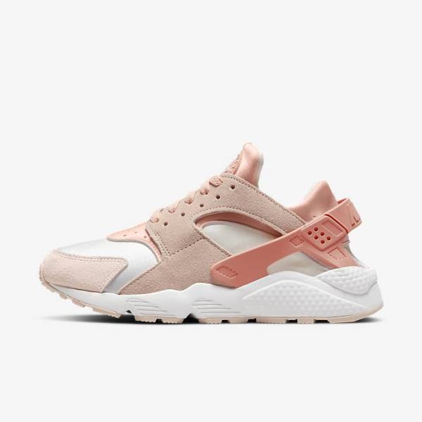 Scarpe Da Ginnastica Donna Nike Air Huarache Bianche Khaki Grigie Corallo | NK145XPJ