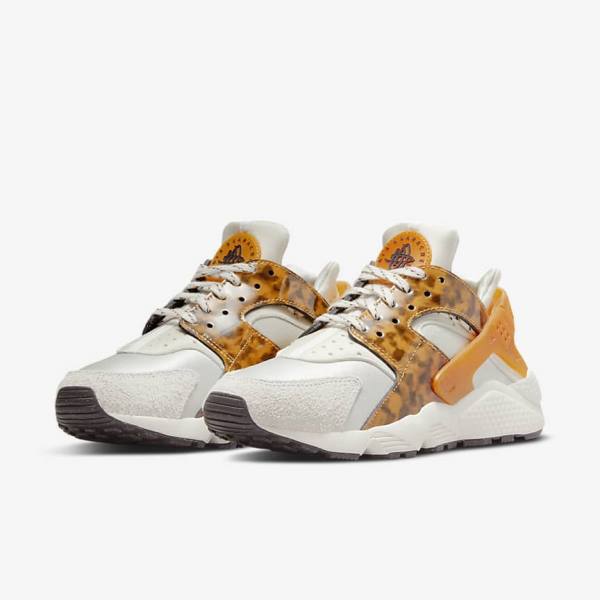 Scarpe Da Ginnastica Donna Nike Air Huarache Marroni Beige Chiaro Gialle | NK156LBT