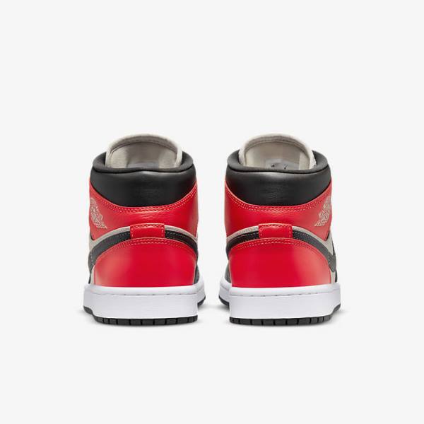 Scarpe Da Ginnastica Donna Nike Air Jordan 1 Mid SE Marroni Chiaro Rosse Chiaro Bianche | NK169WIN