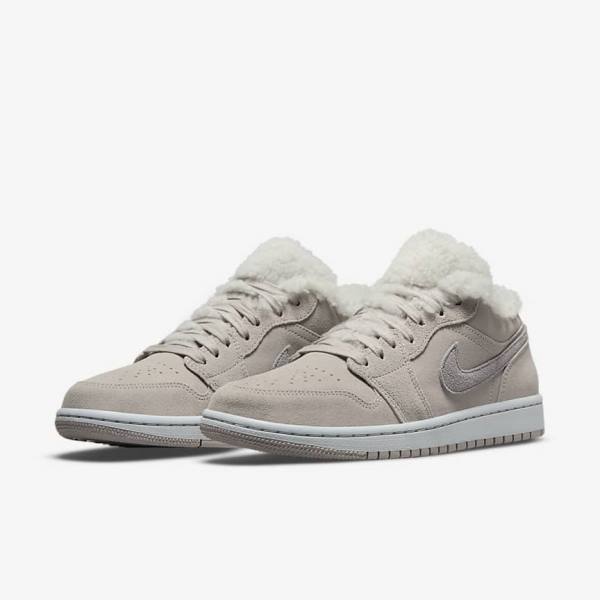 Scarpe Da Ginnastica Donna Nike Air Jordan 1 Low SE Grigie Grigie Bianche | NK493UAJ