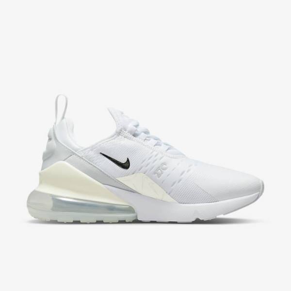 Scarpe Da Ginnastica Donna Nike Air Max 270 Bianche Platino Metal Argento | NK206GRM