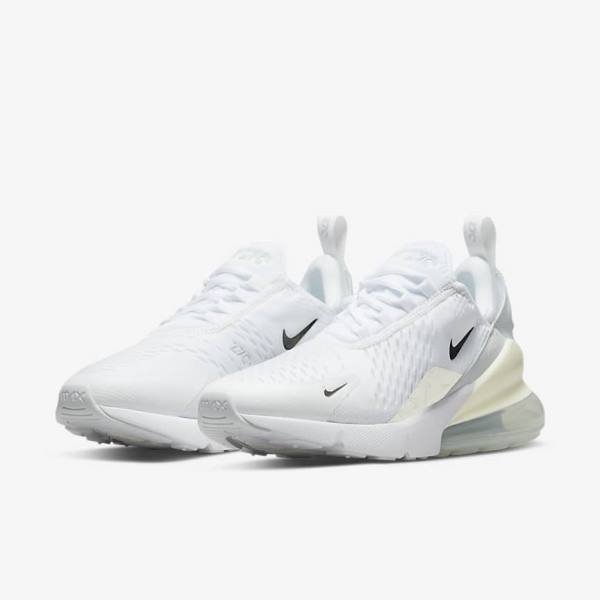 Scarpe Da Ginnastica Donna Nike Air Max 270 Bianche Platino Metal Argento | NK206GRM