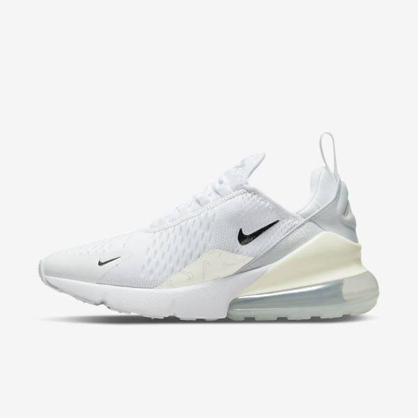 Scarpe Da Ginnastica Donna Nike Air Max 270 Bianche Platino Metal Argento | NK206GRM