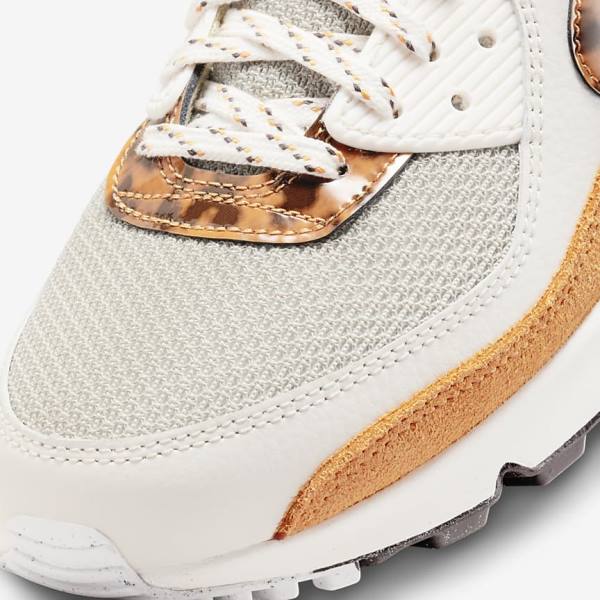 Scarpe Da Ginnastica Donna Nike Air Max 90 Marroni Beige Chiaro Gialle | NK350UYA