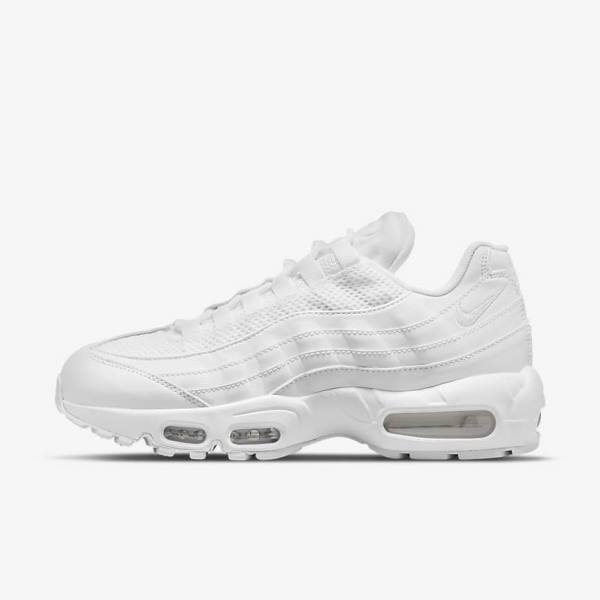 Scarpe Da Ginnastica Donna Nike Air Max 95 Bianche Metal Argento Bianche | NK370ZKW