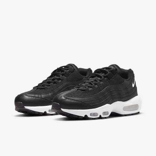 Scarpe Da Ginnastica Donna Nike Air Max 95 Nere Bianche | NK450BOU