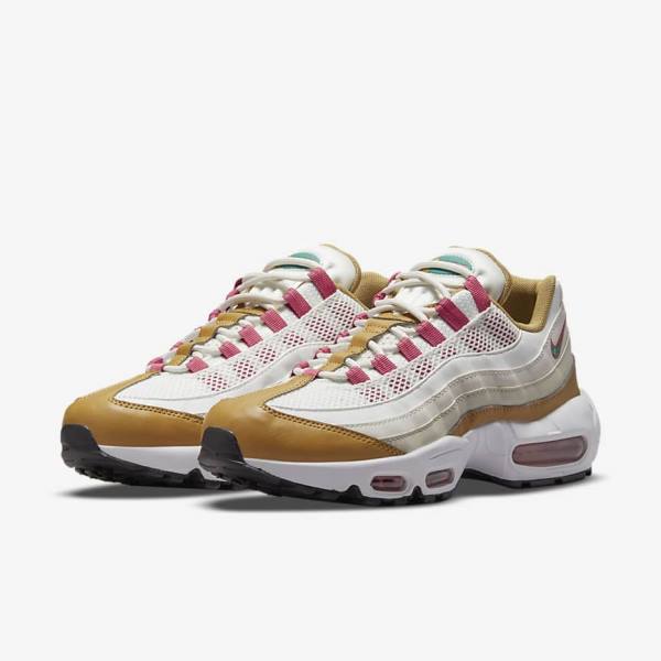 Scarpe Da Ginnastica Donna Nike Air Max 95 Bianche Marroni Verdi | NK493VDR