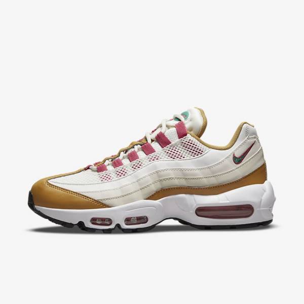 Scarpe Da Ginnastica Donna Nike Air Max 95 Bianche Marroni Verdi | NK493VDR