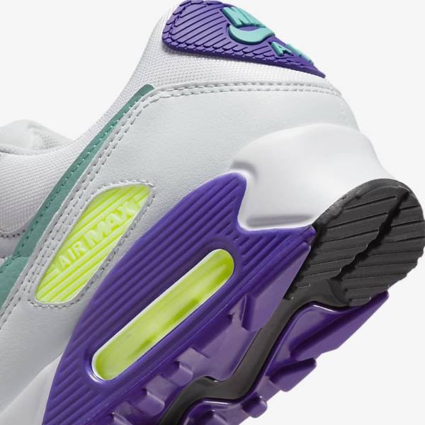 Scarpe Da Ginnastica Donna Nike Air Max 90 Bianche Platino Verde Acqua | NK591CNL