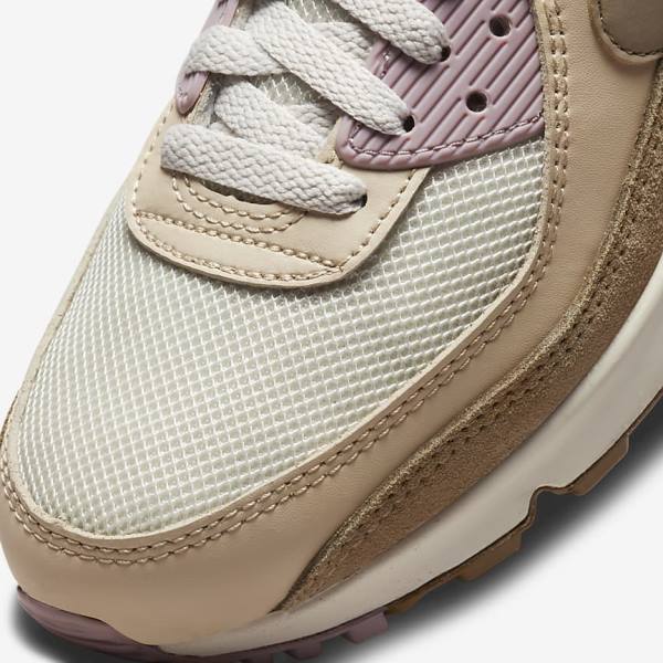 Scarpe Da Ginnastica Donna Nike Air Max 90 Marroni Viola Chiaro Khaki | NK813DHM