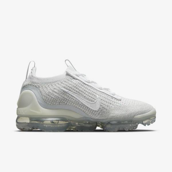 Scarpe Da Ginnastica Donna Nike Air VaporMax 2021 FK Bianche Platino Metal Argento Bianche | NK642OZL