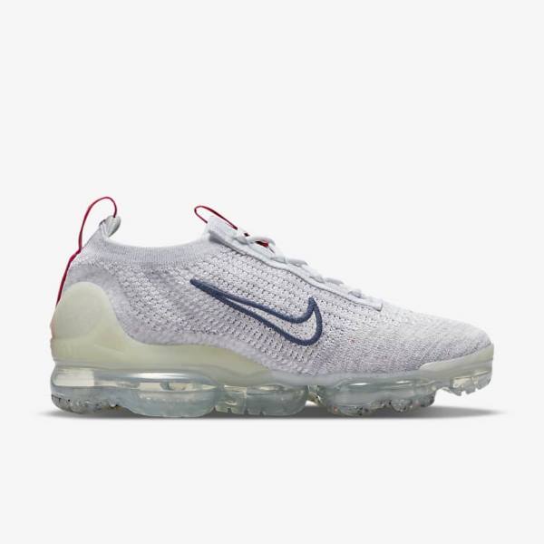 Scarpe Da Ginnastica Donna Nike Air VaporMax 2021 Flyknit Blu Marino Bianche | NK964KLF