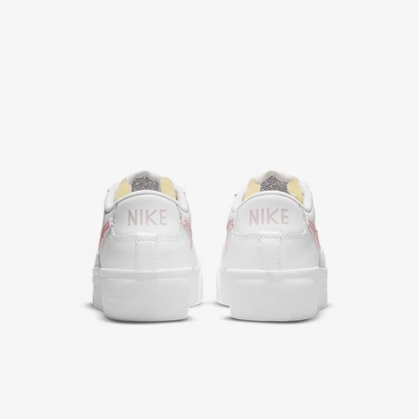 Scarpe Da Ginnastica Donna Nike Blazer Low Platform Bianche Nere Rosa | NK106VPJ