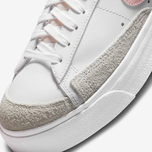 Scarpe Da Ginnastica Donna Nike Blazer Low Platform Bianche Nere Rosa | NK106VPJ