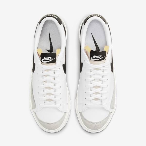 Scarpe Da Ginnastica Donna Nike Blazer Low 77 Bianche Nere | NK461JUZ