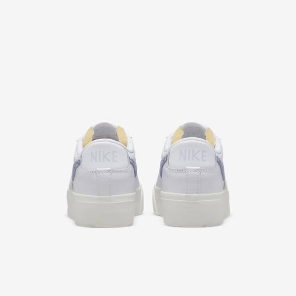 Scarpe Da Ginnastica Donna Nike Blazer Low Platform Bianche Blu Chiaro | NK584QEM