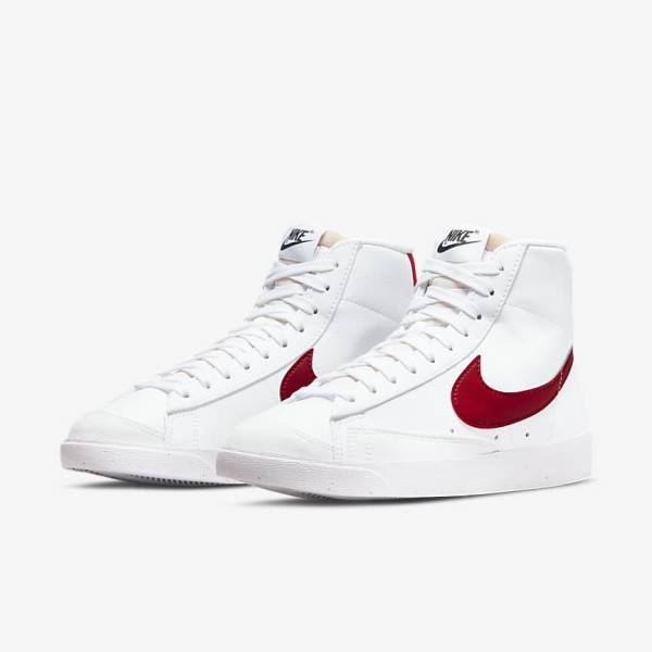 Scarpe Da Ginnastica Donna Nike Blazer Mid 77 Next Nature Bianche Nere Rosse | NK263KAD