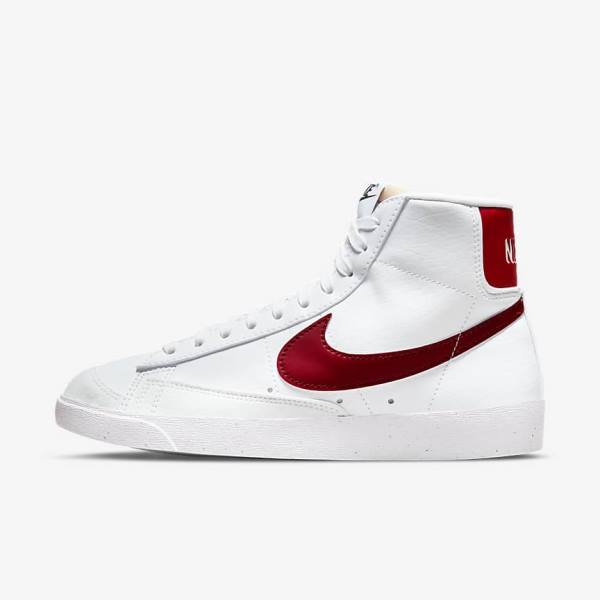 Scarpe Da Ginnastica Donna Nike Blazer Mid 77 Next Nature Bianche Nere Rosse | NK263KAD