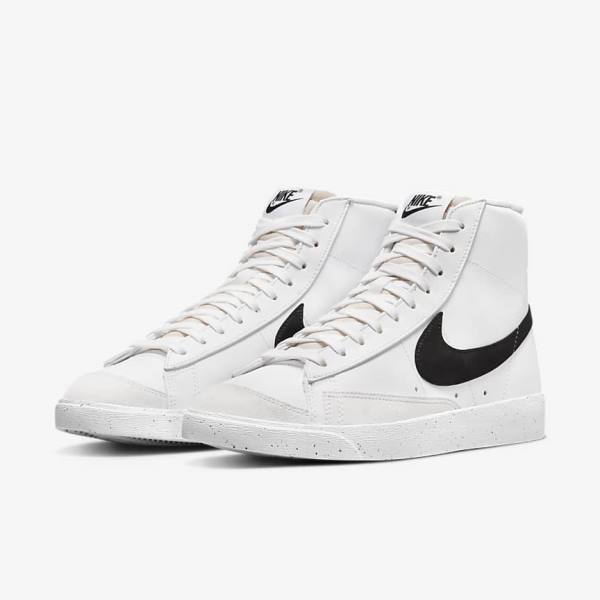 Scarpe Da Ginnastica Donna Nike Blazer Mid 77 Next Nature Bianche Nere | NK768DSF