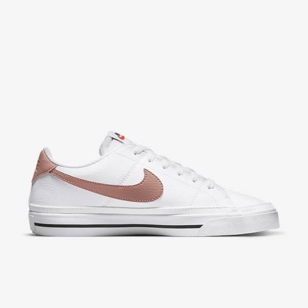 Scarpe Da Ginnastica Donna Nike Court Legacy Next Nature Bianche Arancioni Nere Rosa | NK641HDM