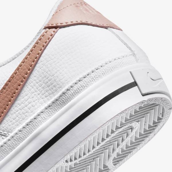 Scarpe Da Ginnastica Donna Nike Court Legacy Next Nature Bianche Arancioni Nere Rosa | NK641HDM