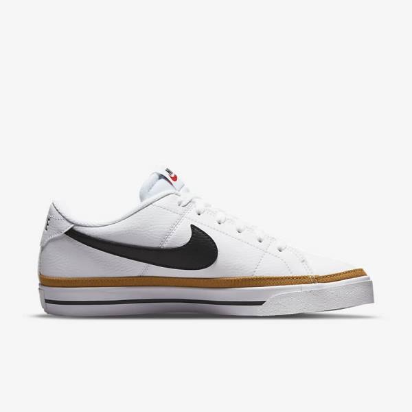 Scarpe Da Ginnastica Donna Nike Court Legacy Next Nature Bianche Arancioni Nere | NK851FRE