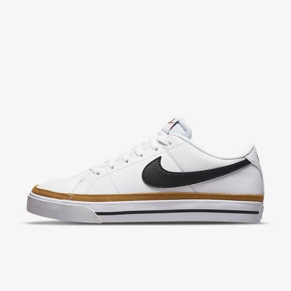 Scarpe Da Ginnastica Donna Nike Court Legacy Next Nature Bianche Arancioni Nere | NK851FRE