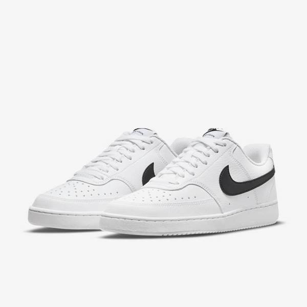 Scarpe Da Ginnastica Donna Nike Court Vision Low Next Nature Bianche Nere | NK718ETI