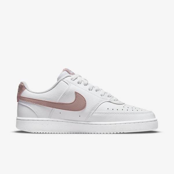 Scarpe Da Ginnastica Donna Nike Court Vision Low Next Nature Bianche Rosa | NK839MVO