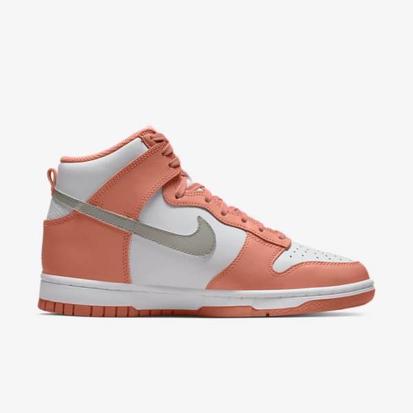 Scarpe Da Ginnastica Donna Nike Dunk High Rosse Bianche Corallo | NK528BQL