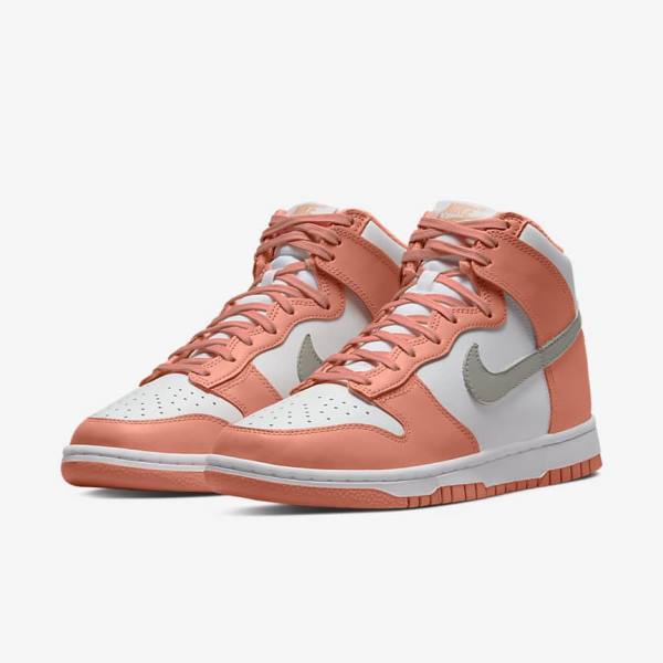 Scarpe Da Ginnastica Donna Nike Dunk High Rosse Bianche Corallo | NK528BQL