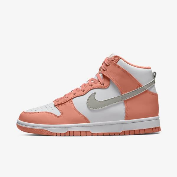 Scarpe Da Ginnastica Donna Nike Dunk High Rosse Bianche Corallo | NK528BQL