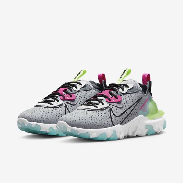 Scarpe Da Ginnastica Donna Nike React Vision Grigie Rosa Nere | NK641PTN