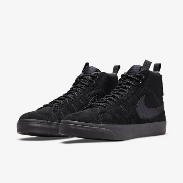 Scarpe Da Ginnastica Donna Nike SB Zoom Blazer Mid Premium Nere Grigie Scuro | NK064GWS