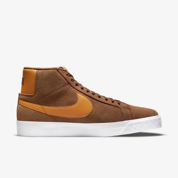 Scarpe Da Ginnastica Donna Nike SB Zoom Blazer Mid Bianche Gialle | NK735FPU