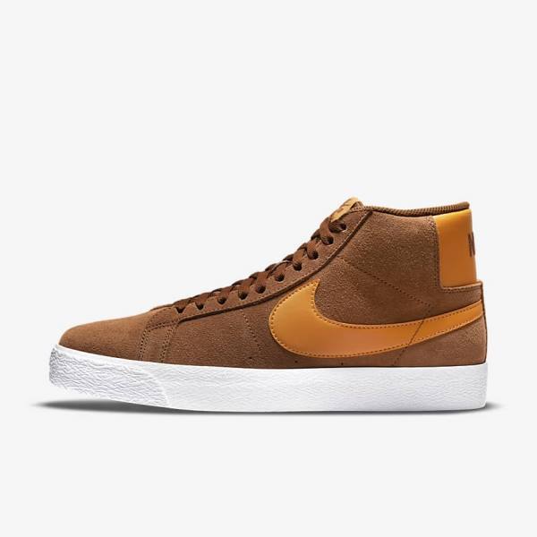 Scarpe Da Ginnastica Donna Nike SB Zoom Blazer Mid Bianche Gialle | NK735FPU