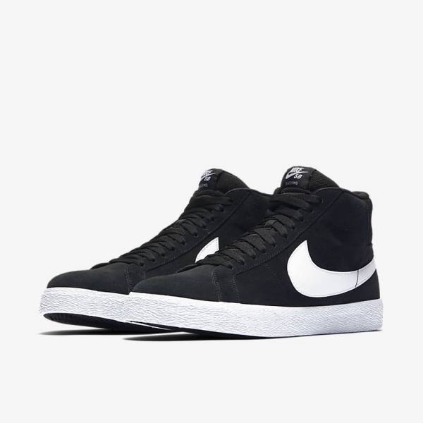 Scarpe Da Ginnastica Donna Nike SB Zoom Blazer Mid Nere Bianche | NK803IPO