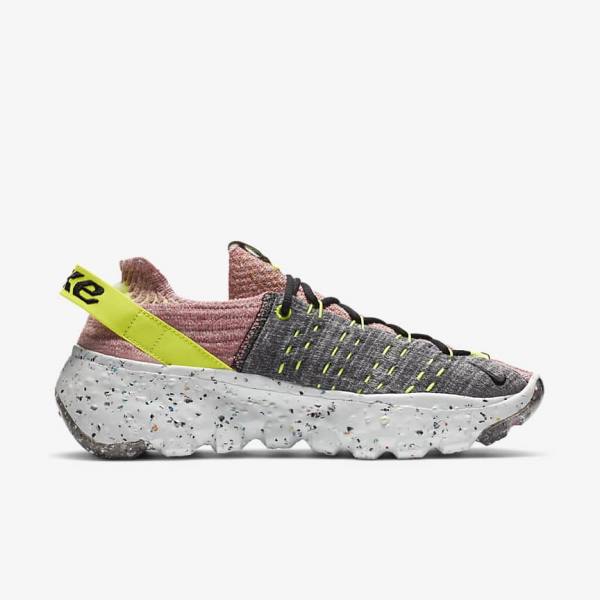 Scarpe Da Ginnastica Donna Nike Space Hippie 04 Lemon Rosa Chiaro Nere | NK145RHO