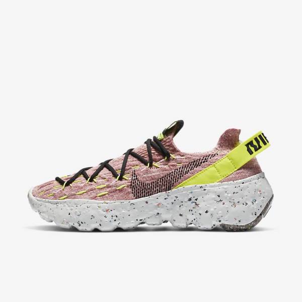 Scarpe Da Ginnastica Donna Nike Space Hippie 04 Lemon Rosa Chiaro Nere | NK145RHO