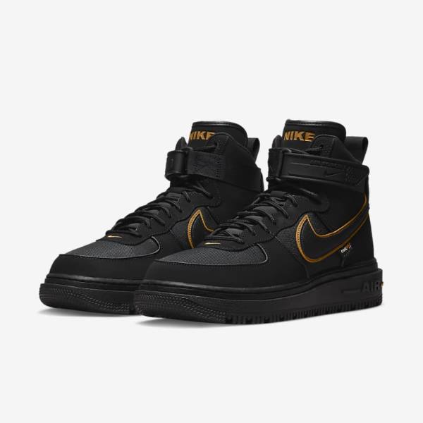 Scarpe Da Ginnastica Uomo Nike Air Force 1 Boot Nere Marroni Oro | NK023KYQ