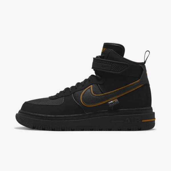 Scarpe Da Ginnastica Uomo Nike Air Force 1 Boot Nere Marroni Oro | NK023KYQ