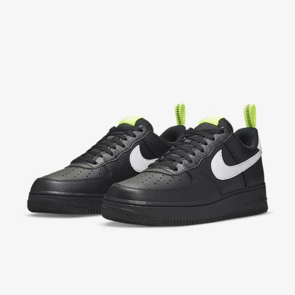 Scarpe Da Ginnastica Uomo Nike Air Force 1 Nere Argento Bianche | NK172VRK