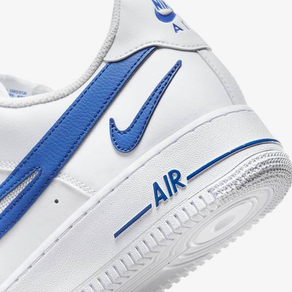 Scarpe Da Ginnastica Uomo Nike Air Force 1 07 Bianche Blu Reale | NK317DQP