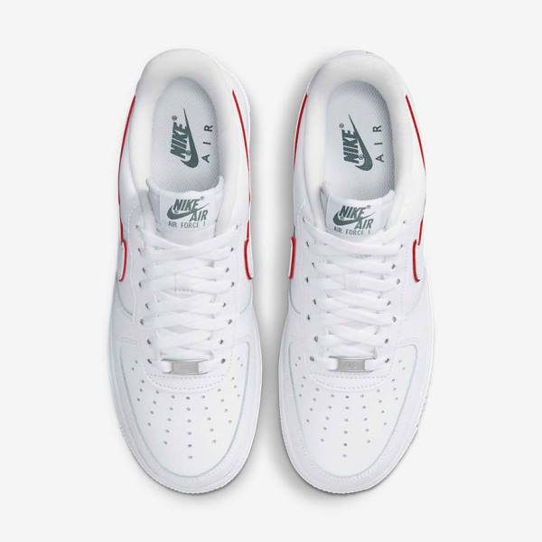 Scarpe Da Ginnastica Uomo Nike Air Force 1 Bianche Verdi Metal Argento Rosse | NK376GBY