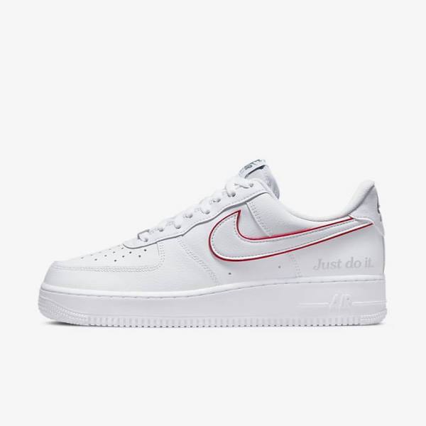 Scarpe Da Ginnastica Uomo Nike Air Force 1 Bianche Verdi Metal Argento Rosse | NK376GBY