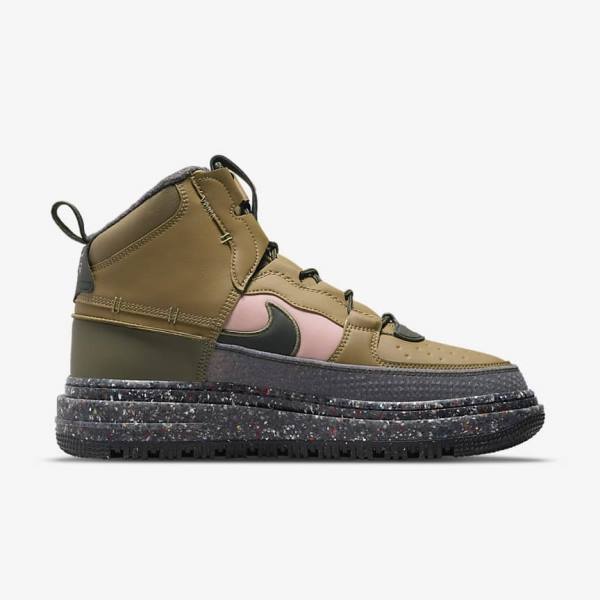 Scarpe Da Ginnastica Uomo Nike Air Force 1 Boot Marroni Verde Oliva Rosa | NK425HBC