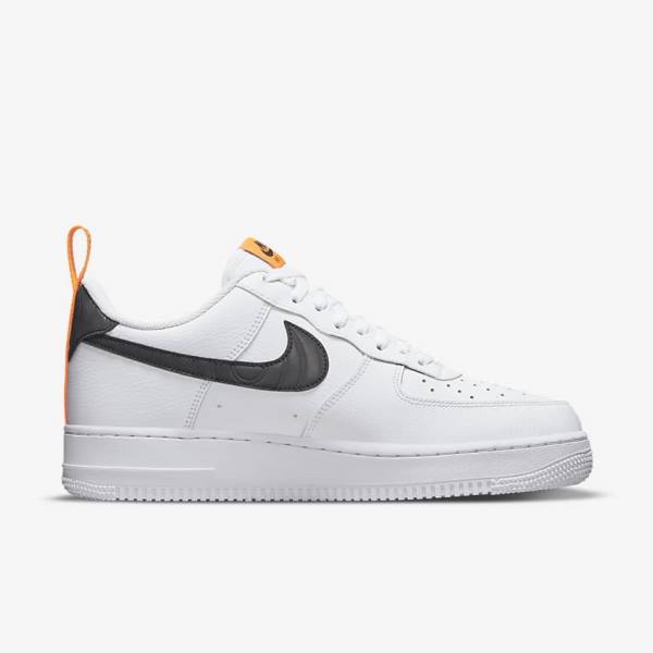 Scarpe Da Ginnastica Uomo Nike Air Force 1 Bianche Arancioni Argento Nere | NK472AVM