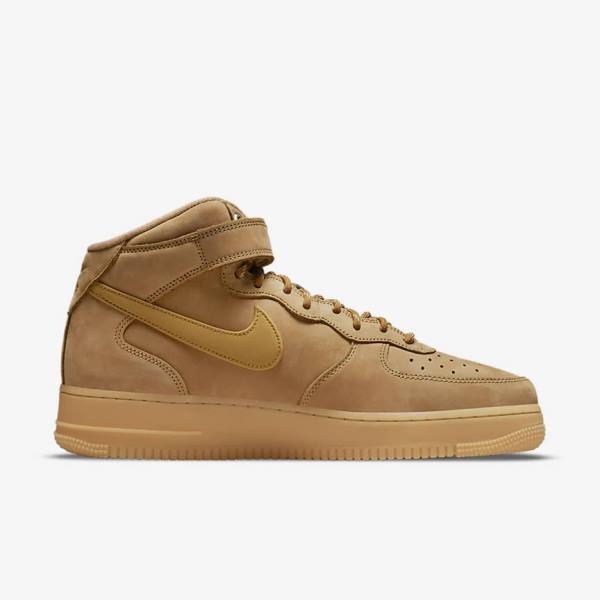 Scarpe Da Ginnastica Uomo Nike Air Force 1 Mid 07 Marroni Chiaro Nere | NK730KTL