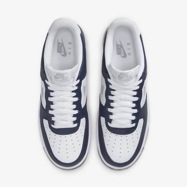 Scarpe Da Ginnastica Uomo Nike Air Force 1 07 LV8 Blu Marino Bianche Grigie | NK746YZV