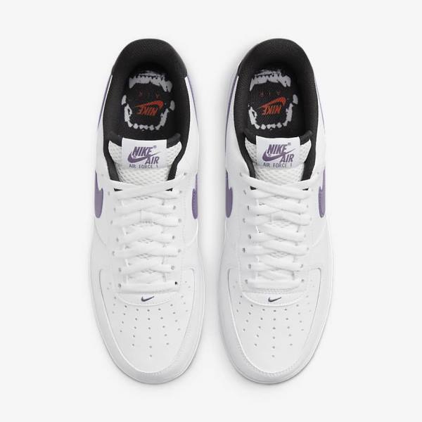 Scarpe Da Ginnastica Uomo Nike Air Force 1 07 LV8 Bianche Nere Bianche Viola | NK809SQF